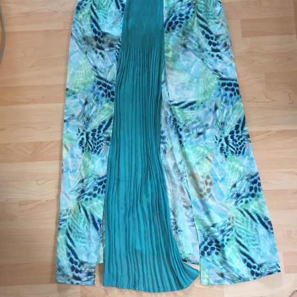 Marciano Teal-Print sleeveless dress - Picture 5 of 8